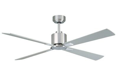 CLIMATE I Brushed Chrome/Silver ceiling fan Ø132 4 blades with remote control