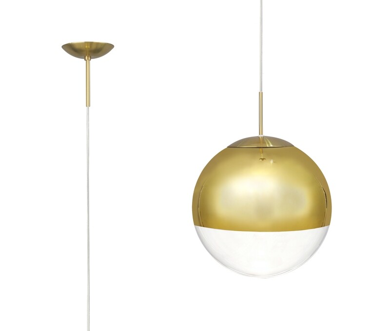 BALLONDA Small Ball Pendant 1 Light E27 Gold Mirrored