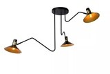 PEPIJN Flush ceiling light 3xE14 Black/Brass