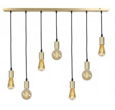 BRANDON hanging lamp 3xE27 D95 + 4xE27 Edison Style 2200K 2600lm antique bronze Dimmable