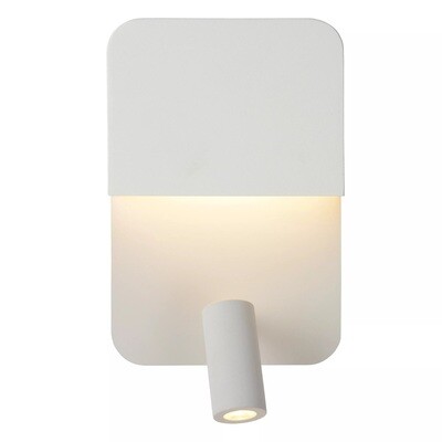 BOXER Wall Light  LED 10W 3000K Double Switch With USB charging point White