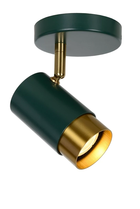 FLORIS Orientable Ceiling spotlight 1xGU10  Green/Gold