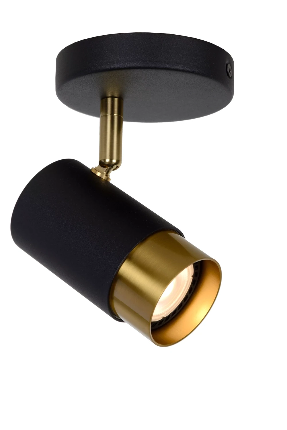 FLORIS Orientable Ceiling spotlight 1xGU10  Black/Gold