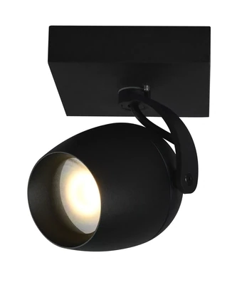 PRESTON Orientable Ceiling spotlight 1xGU10 IP44 Black