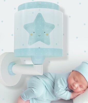BABY DREAMS Childrens Wall Lamp 1xE27 Star Blue