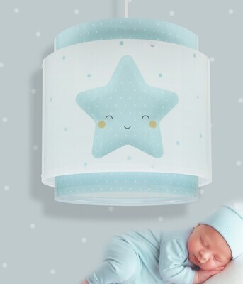 BABY DREAMS Childrens Pendant Lamp 1xE27 Star Blue
