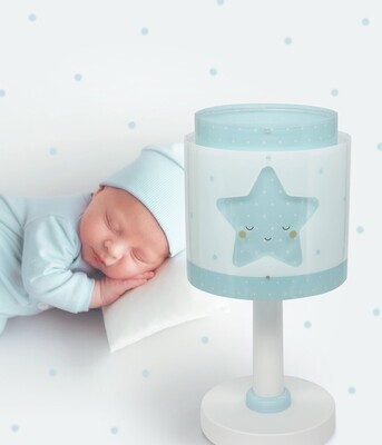 BABY DREAMS Childrens Table Lamp 1xE14 Star Blue