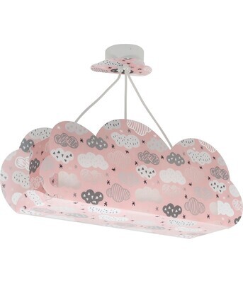 CLOUDS Childrens 3 Light Pendant Lamp PINK 3xE27