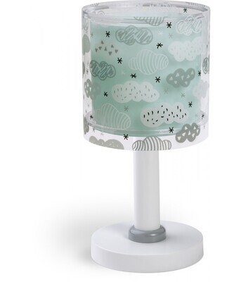 CLOUDS Childrens Table Lamp GREEN 1xE14