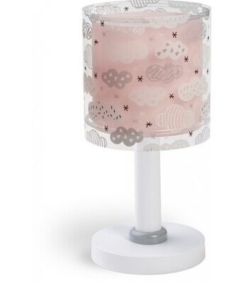 CLOUDS Childrens Table Lamp PINK 1xE14