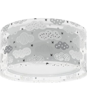 CLOUDS Children Ceiling Lamp GREY 2xE27