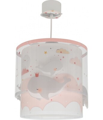 WHALE DREAMS Childrens Pendant Lamp 1xE27Pink