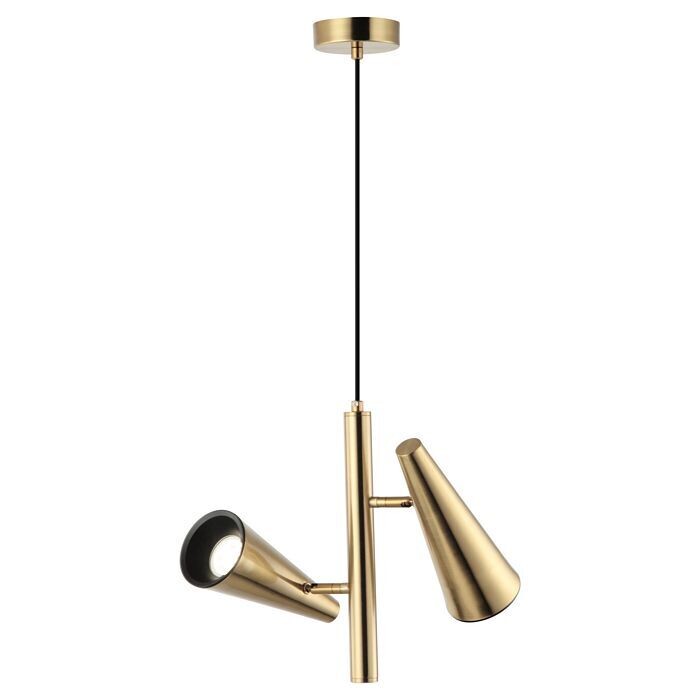 SOLDEN pendant light 2xGU10 Antique Brass