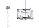 NALON  Ø46cm Single Pendant 4 Light E14 Polished Chrome / Clear Glass