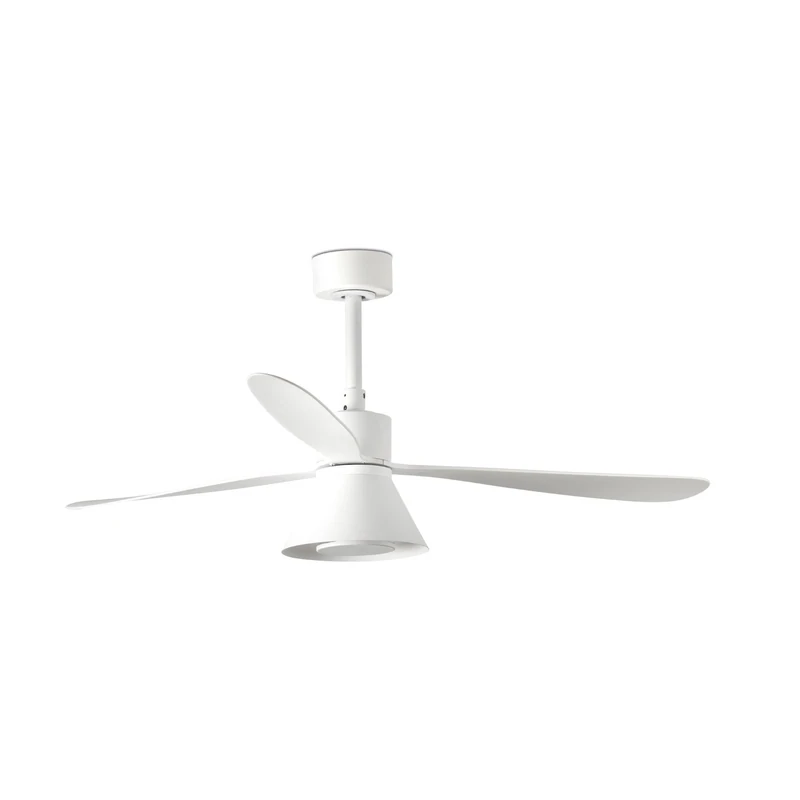 AMELIA CONE White ceiling fan Ø132cm light integrated,  remote control included