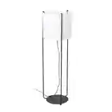 DRUM Floor Lamp 1xE27 Matt Black + Beige