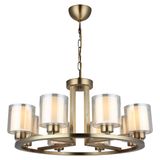 VODA 8 LIGHT CHANDELIER ANTIQUE BRASS 8xE27