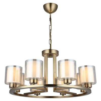 VODA 8 LIGHT CHANDELIER ANTIQUE BRASS 8xE27