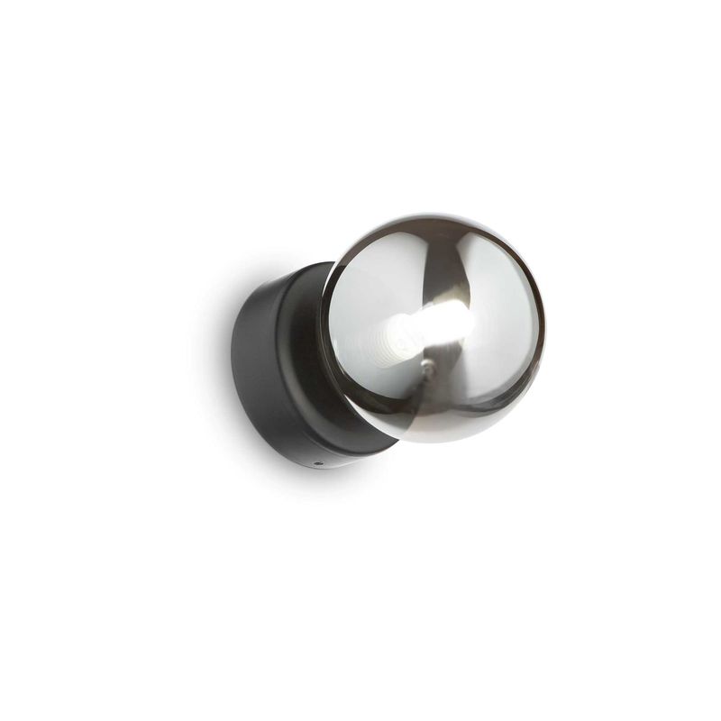 PERLAGE Wall Light 1xG9 Black / Smoky Glass