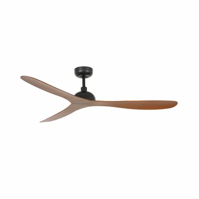 GOTLAND Black/Walnut ceiling fan Ø132cm with remote control