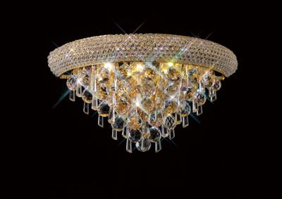 Alexandra Wall Lamp Medium Gold/Crystal 3 Light E14