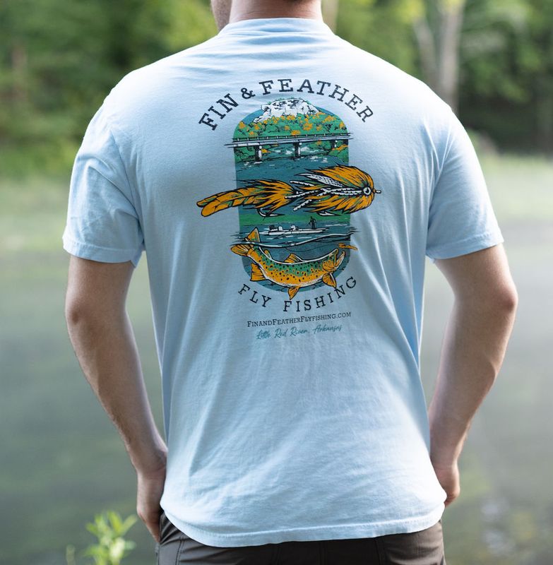Fin & Feather T Shirt - Swinging Bridge