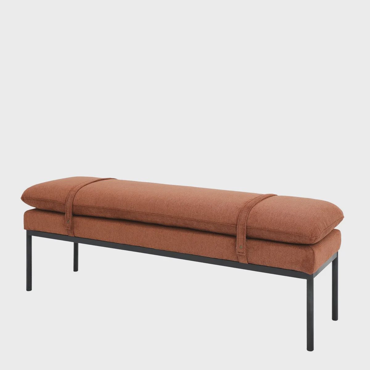 Baxter Fabric Ottoman - Nutmeg