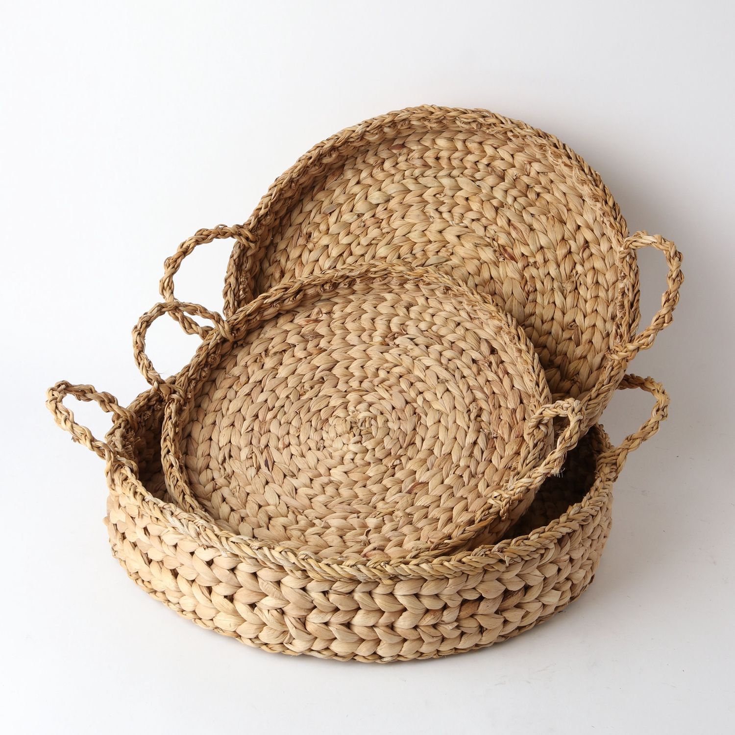 Seagrass/Hyacinth Trays S/3 - Nat
