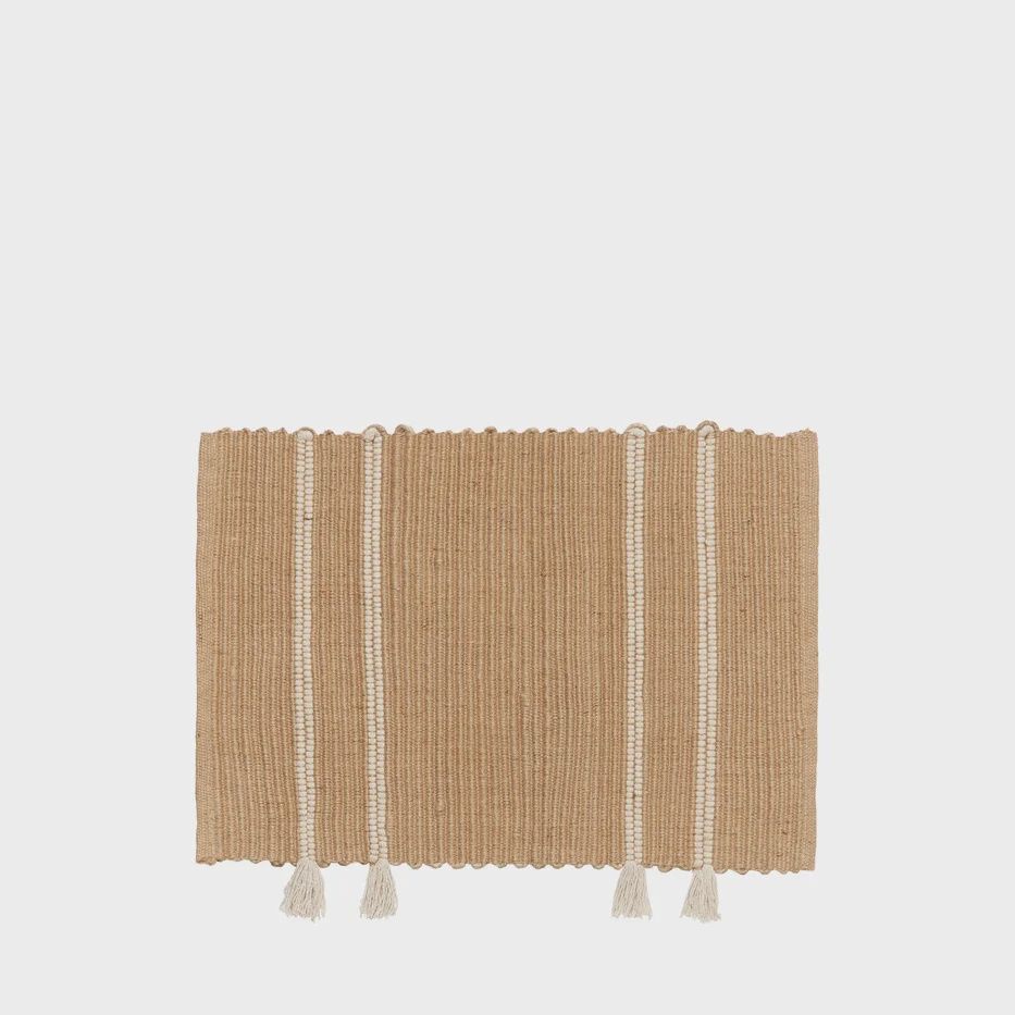 Ezra Door Mat, Colour: Natural/White