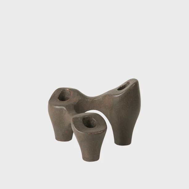 Laia Candle Holder - Antique Brown