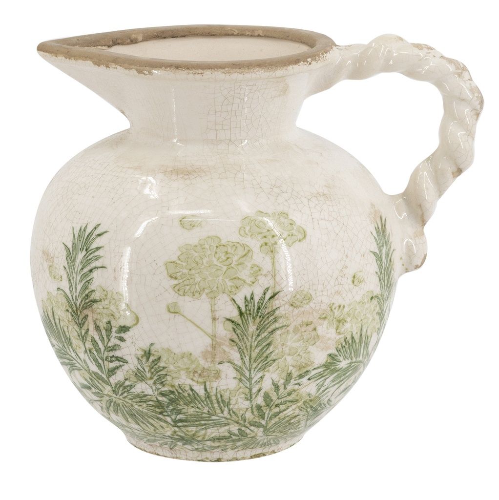 Green Floral Vase