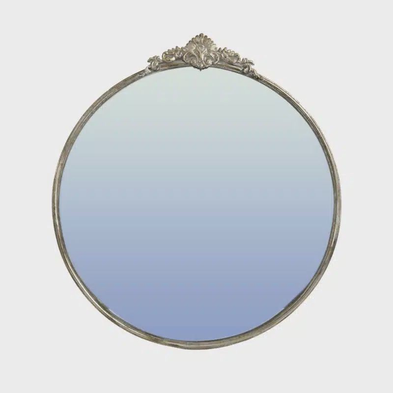 Fleur Mirror 78 - Vintage Silver