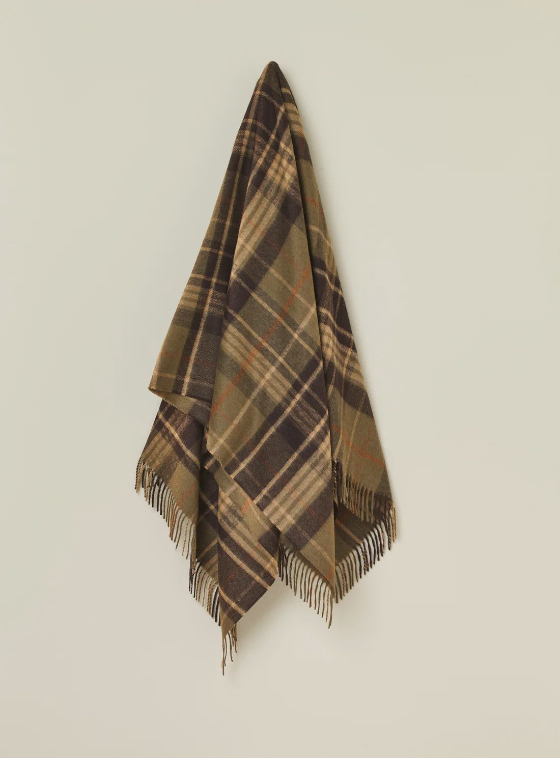 EWT Estate Plaid Olive 100% Merino Throw