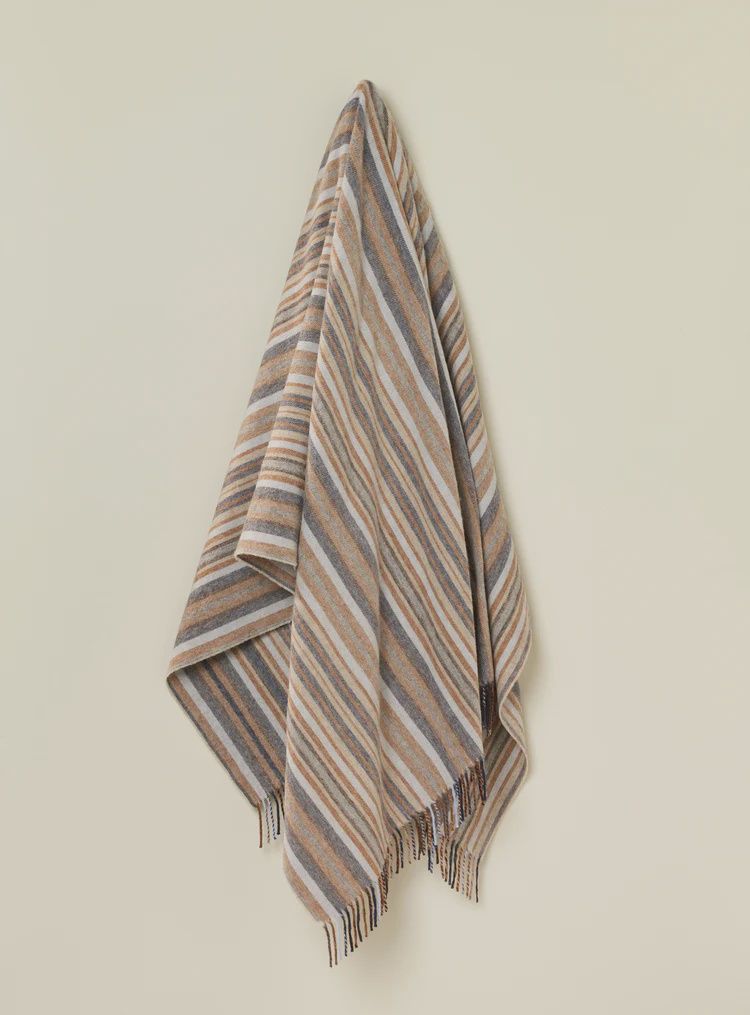 EWT Santa Cruz Navy &amp; Rust 100% Merino Throw