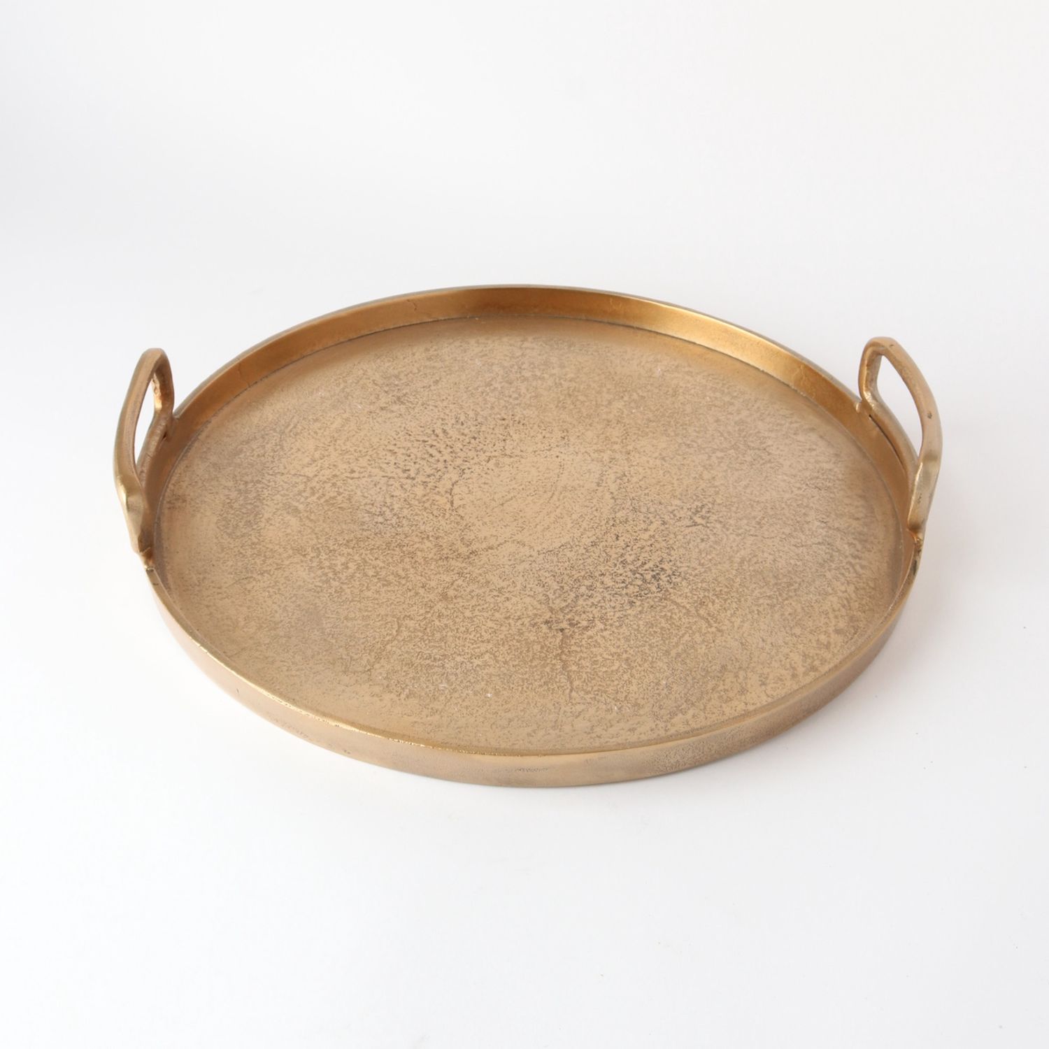 Aluminium Round Collar Tray - Raw Gold
