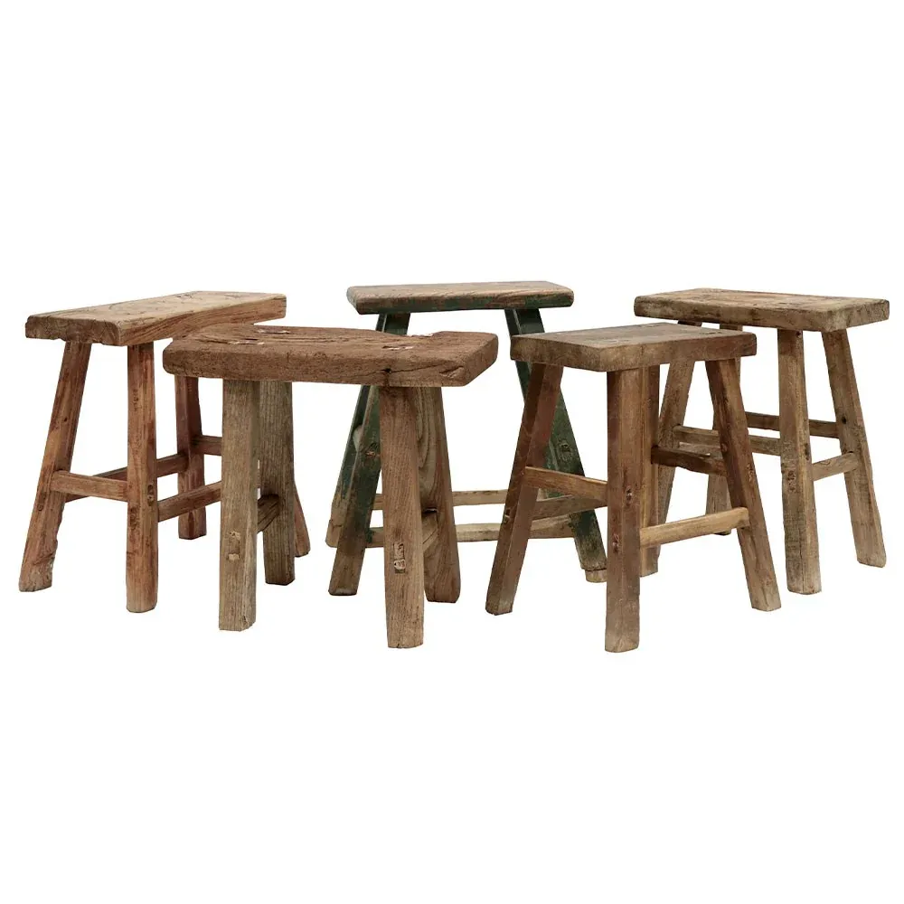 Original Wooden Rectangle Stool - Assorted
