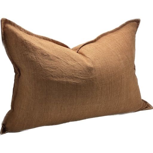 Plain Linen Cushion Cover, Colour: Chestnut, Size: 40x60