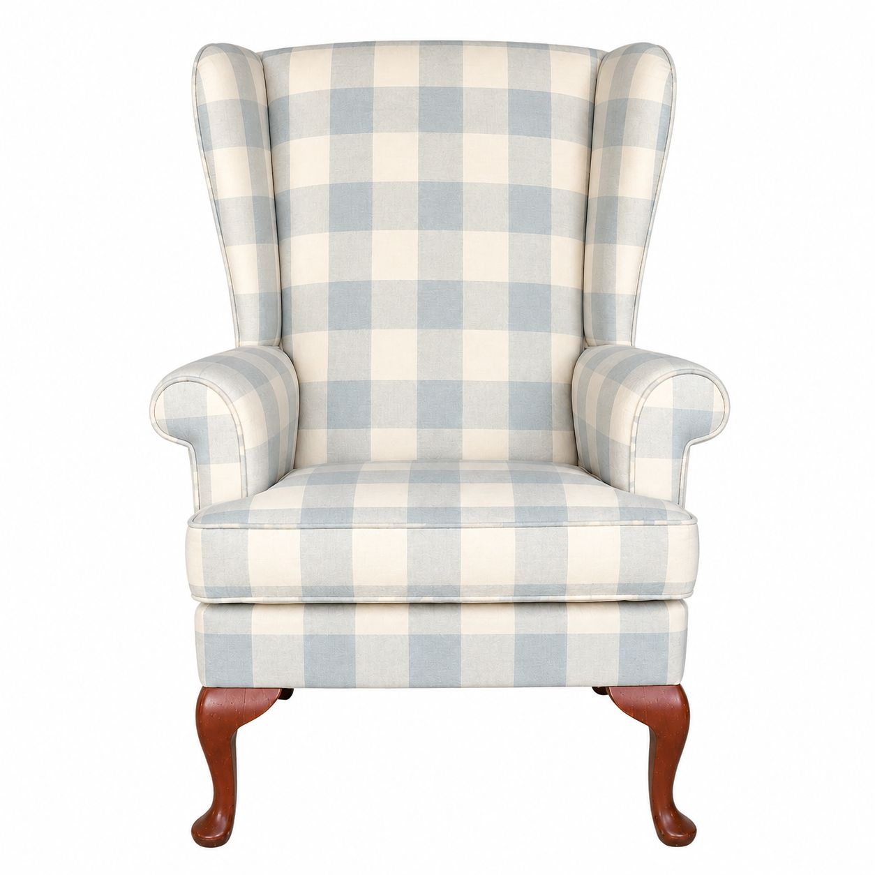 Check Wingback Chair, Fabric: Arlington