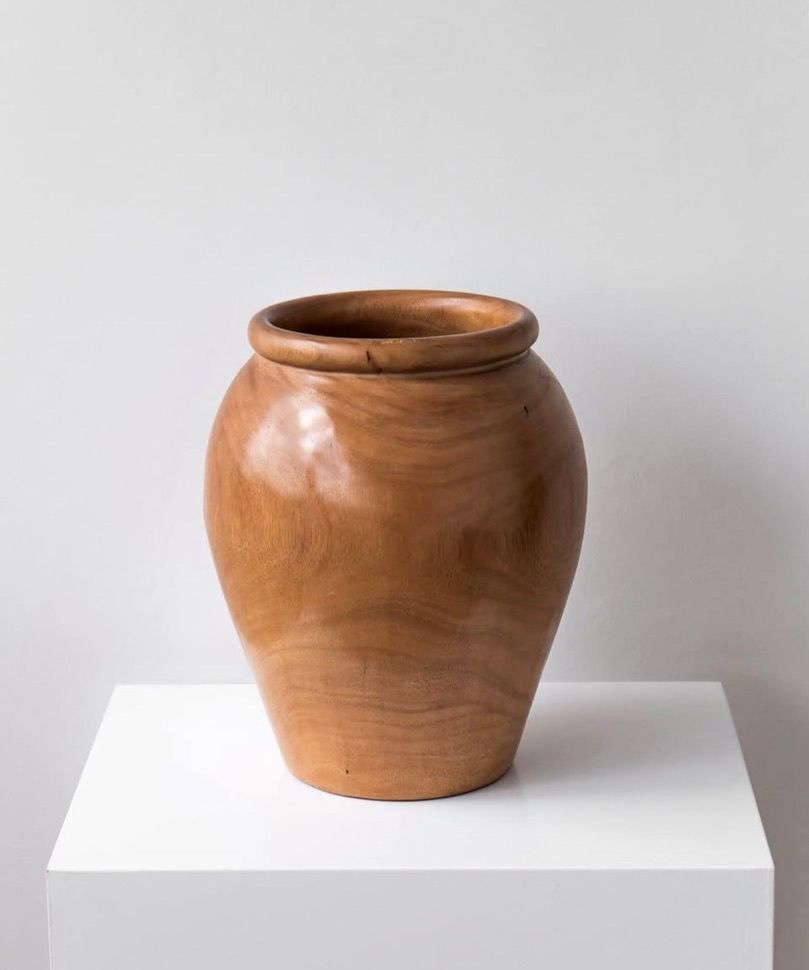 Wooden hand-carved Vase