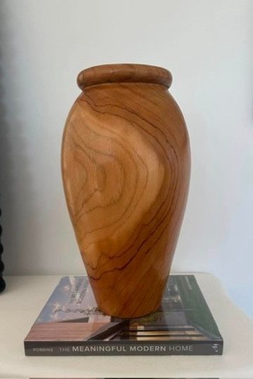 Wooden hand-carved Vase, Shape: Tall