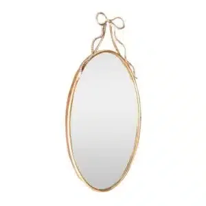 Metal Mirror - Bow, Shape: Oval