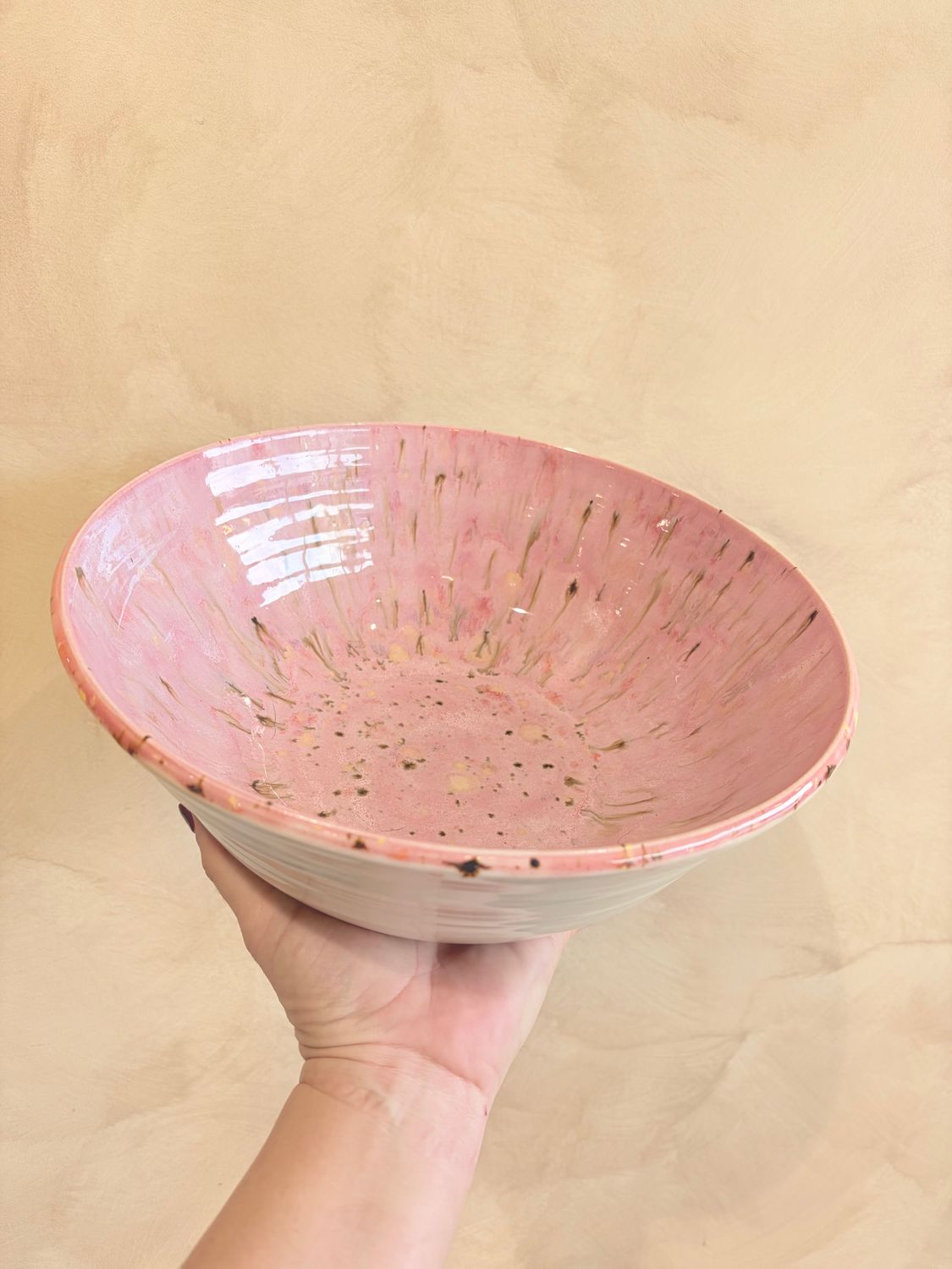 BSP Handcrafted Speckled Bowl - Pink