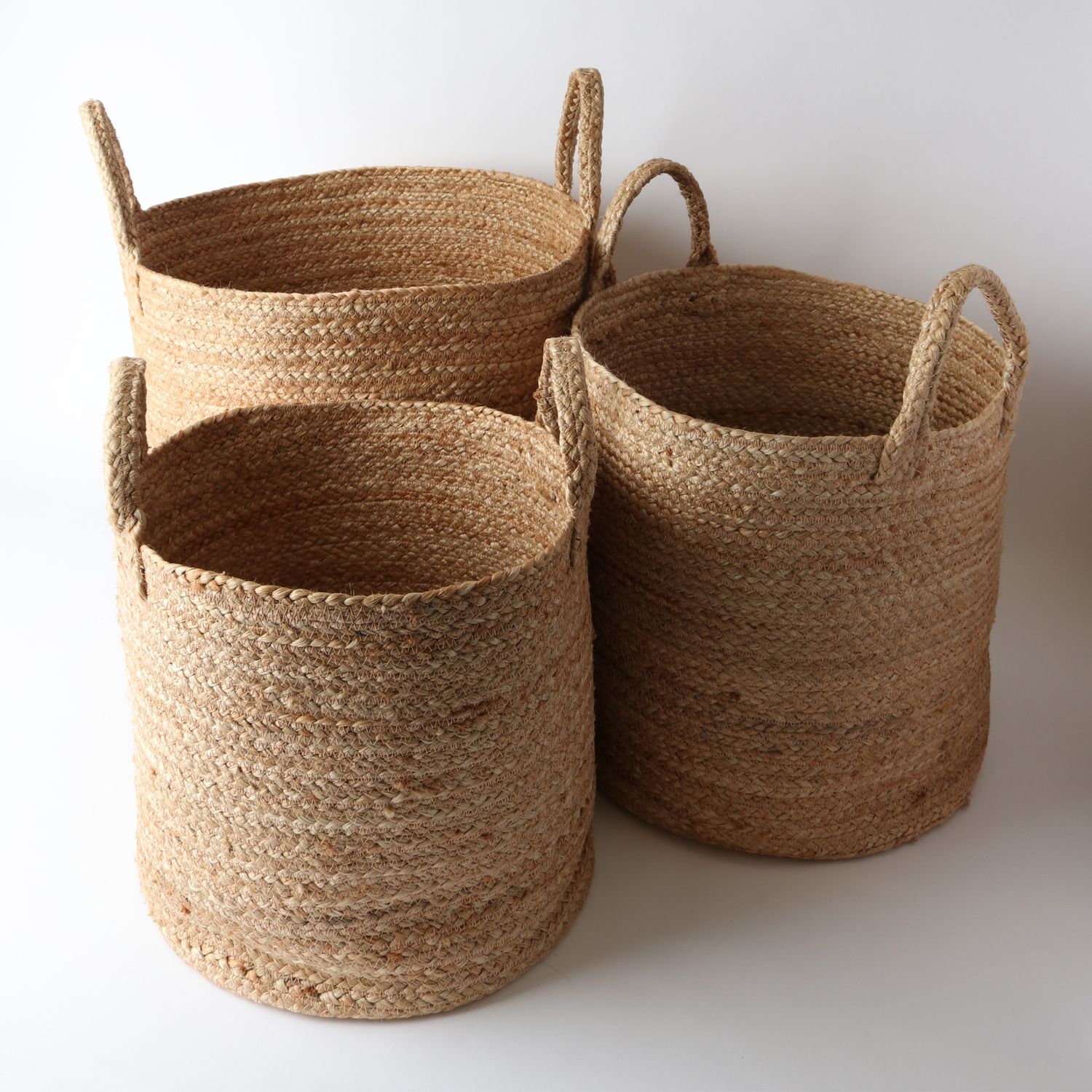 Jute Basket Round, Size: Small