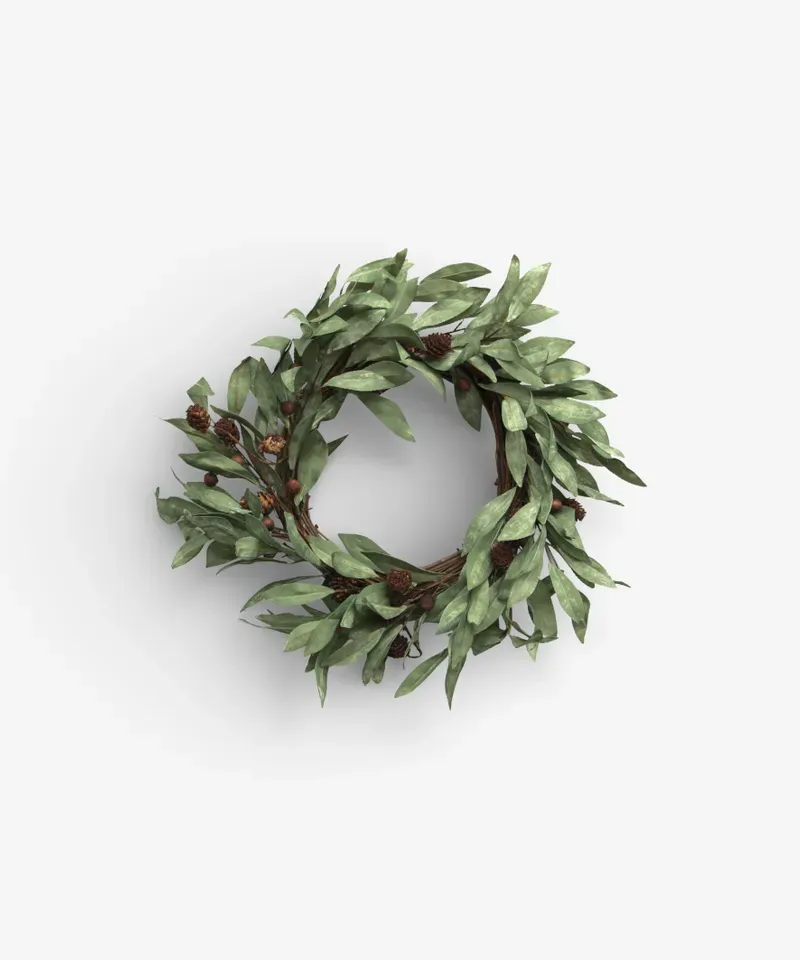 Eucalyptus &amp; Brown Berry Wood Wreath Small