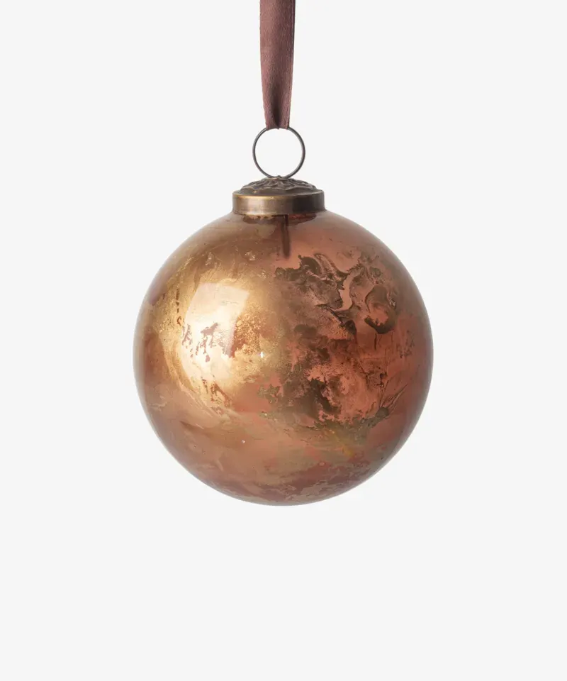 Marbleized Bauble Golden Brown