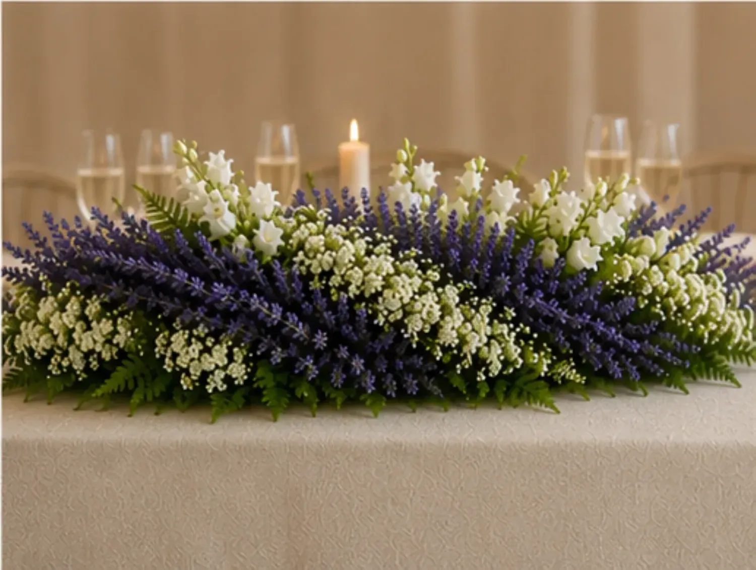 Lavender Head Table Arrangement