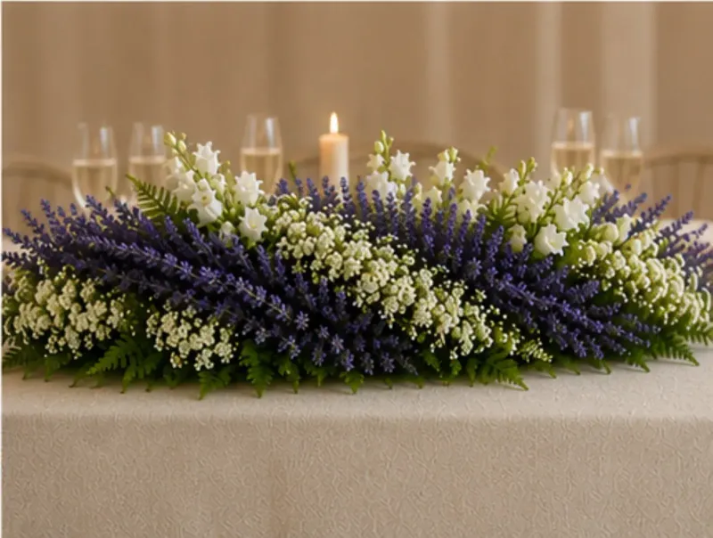 Lavender Head Table Arrangement