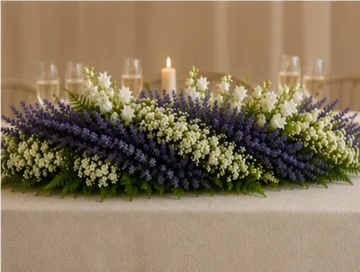 Lavender Head Table Arrangement