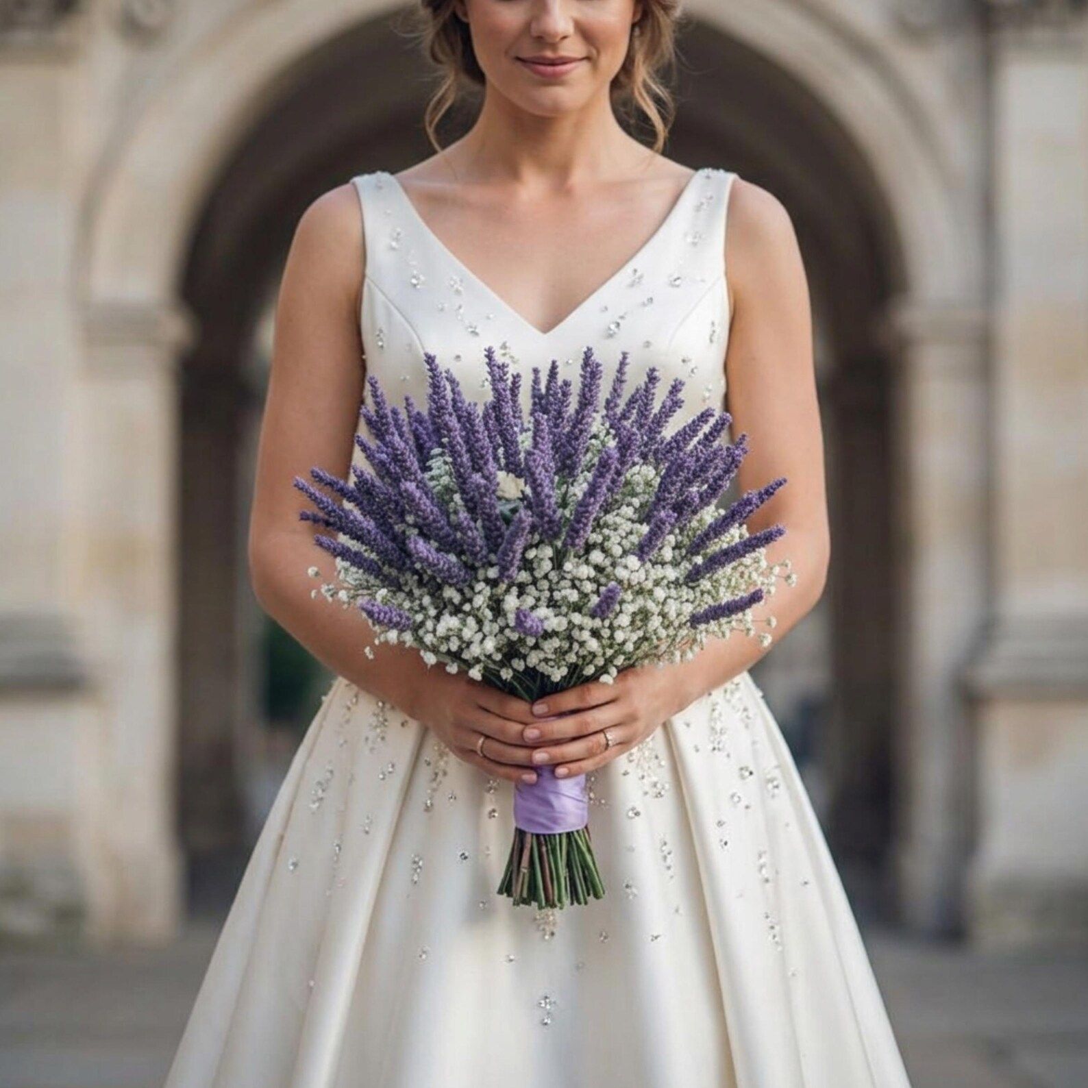 Lavender Bridal Bouquet I, Rustic Boho Wedding Flowers Arrangement, Wedding Favors