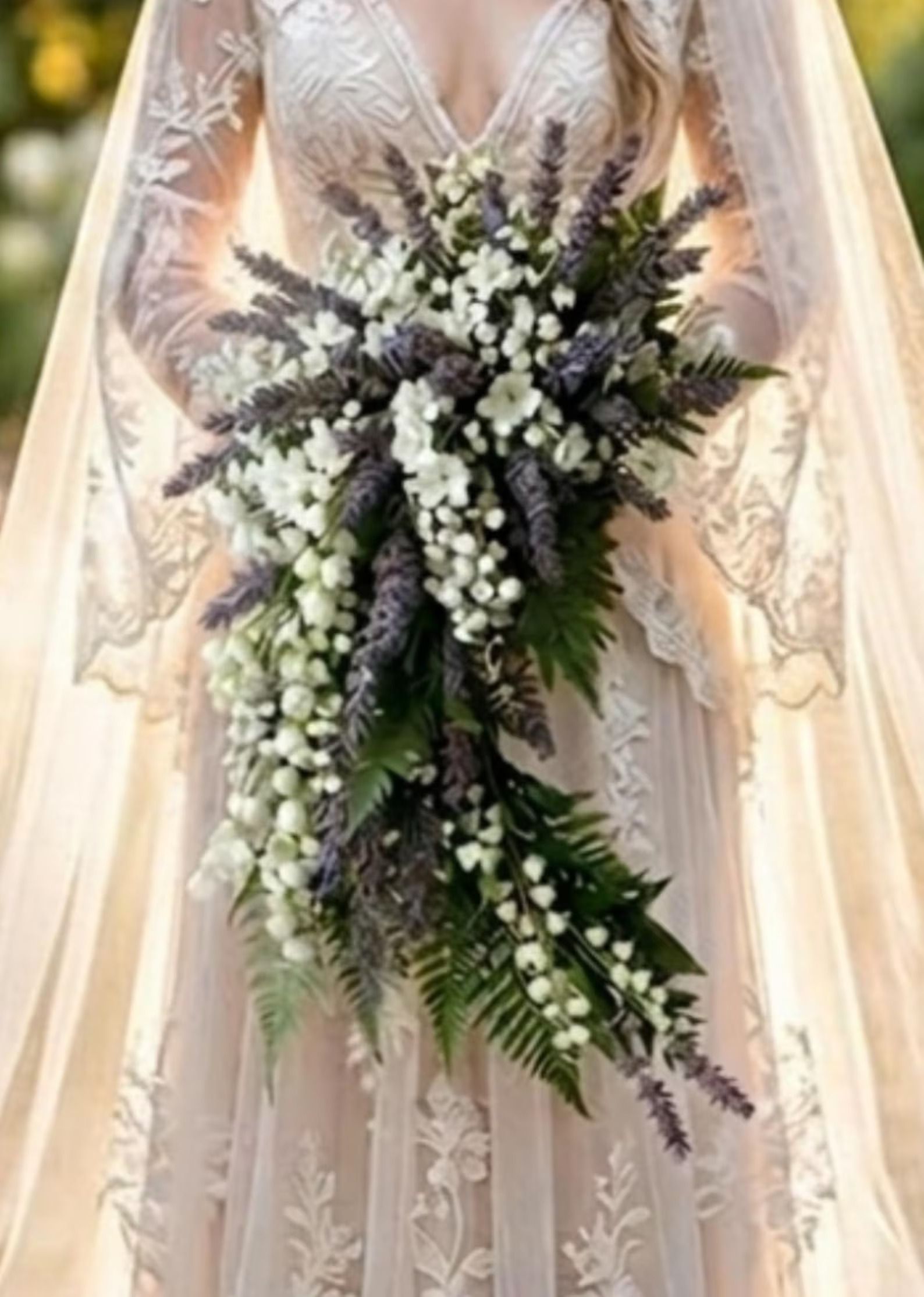 Lavender Bridal Bouquet II, Rustic Boho Wedding Flowers, Farm-grown (JUL-SEP only), Wedding Favors